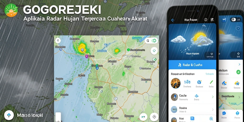 Tampilan antarmuka GOGOREJEKI dengan fitur Radar Hujan.