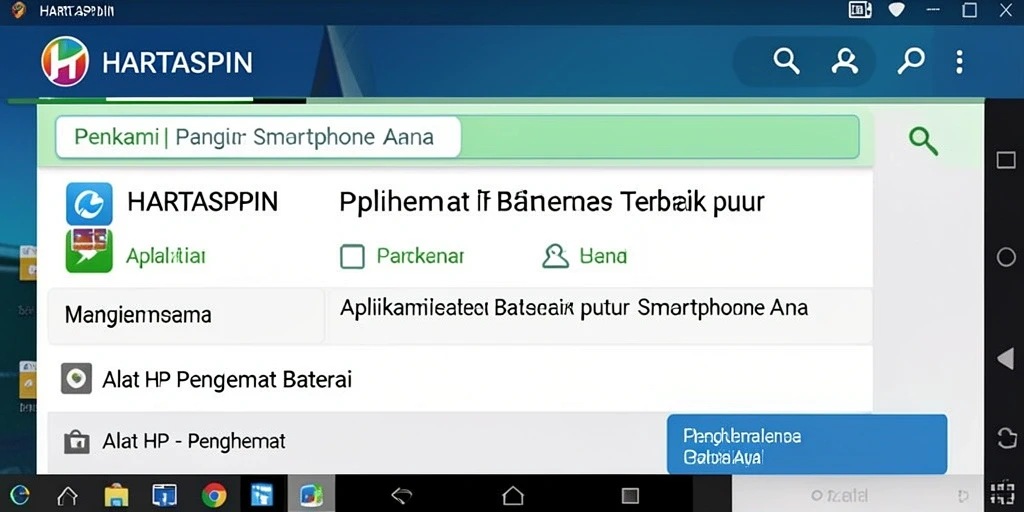 Antarmuka HARTASPIN yang sederhana dan efektif untuk penghematan baterai.