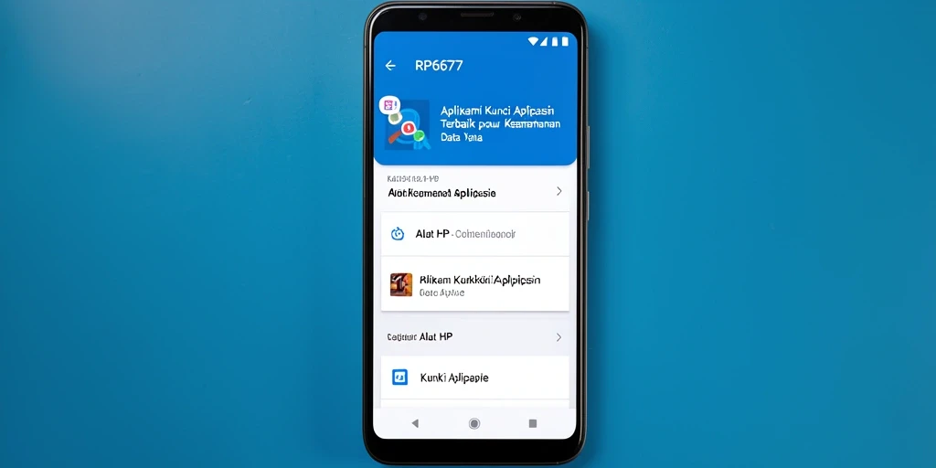 Antarmuka RP6677 yang jelas dan mudah digunakan untuk mengunci aplikasi.