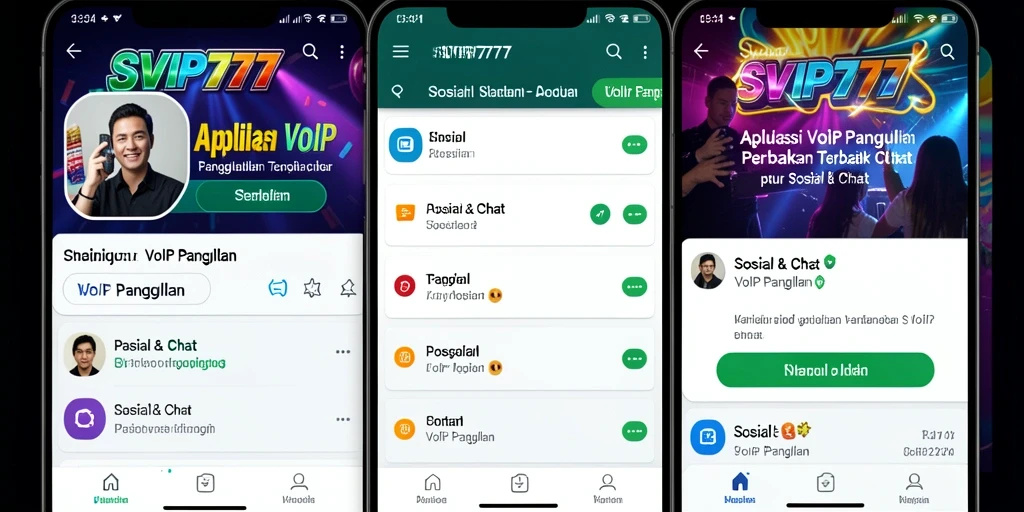 Antarmuka pengguna SVIP777 untuk VoIP Panggilan yang intuitif.